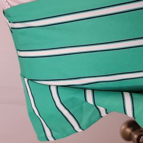 Green with White Stripes Monteau Dress, Size M. NWOT. Never worn. Immaculate! - Picture 6 of 6